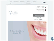 Tablet Screenshot of ecaredentistry.com